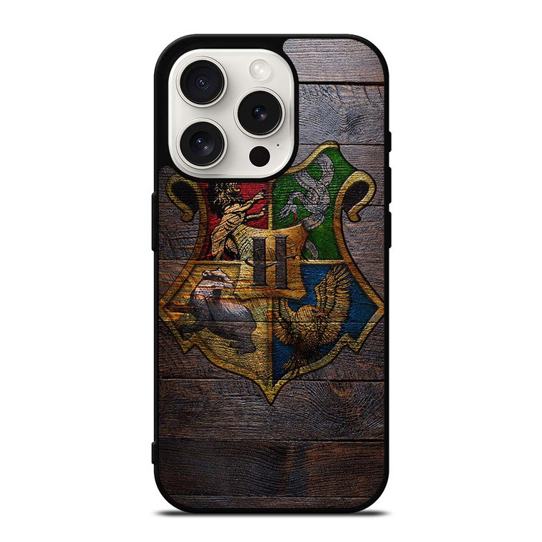 HOGWARTS HARRY POTTER WOODEN LOGO iPhone 15 Pro Case Cover