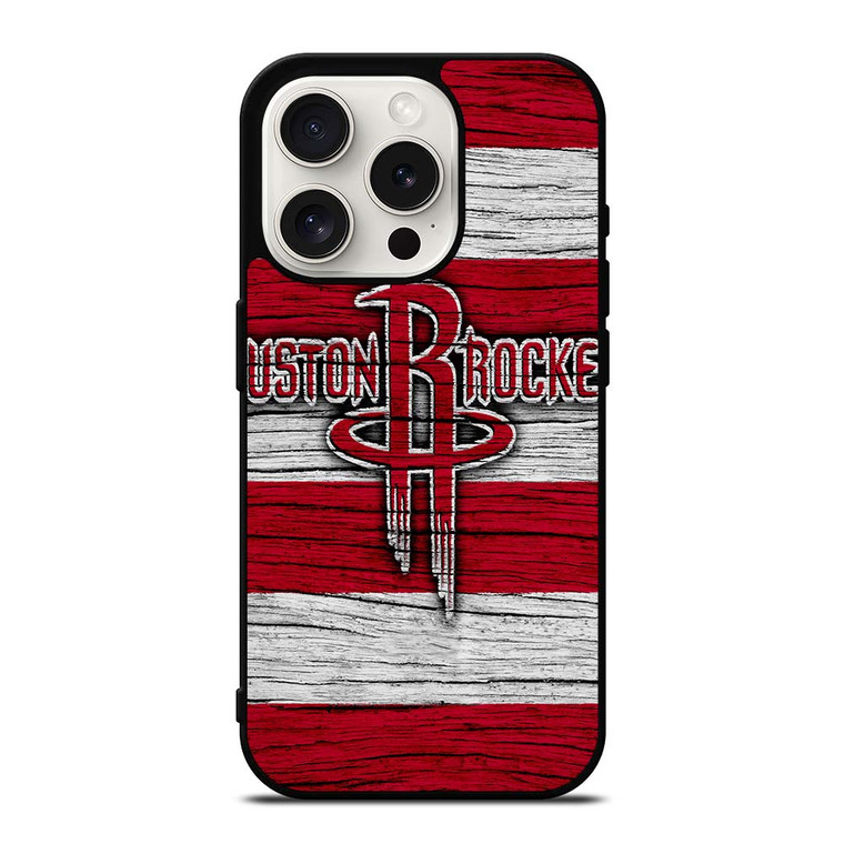 HOUSTON ROCKETS WOODEN LOGO iPhone 15 Pro Case Cover