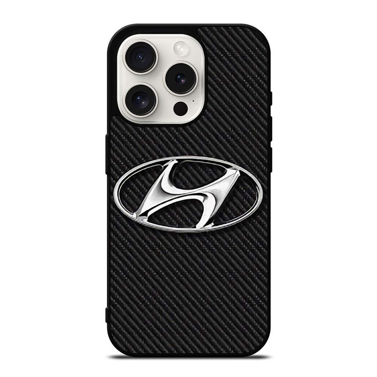 HYUNDAI MOTORS CARBON LOGO iPhone 15 Pro Case Cover