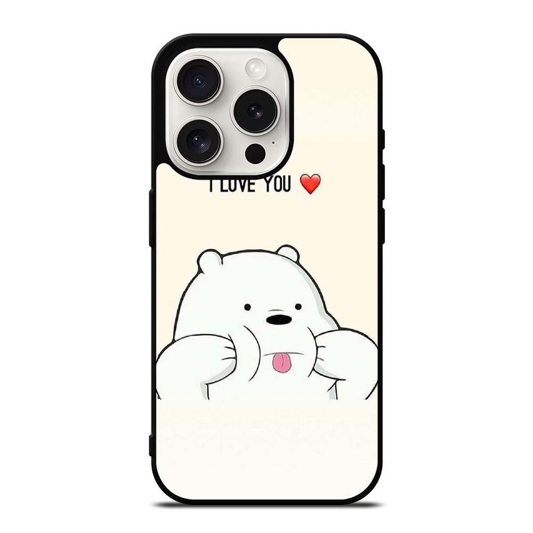 ICE BEAR WE BARE BEARS CUTE iPhone 15 Pro Case Cover