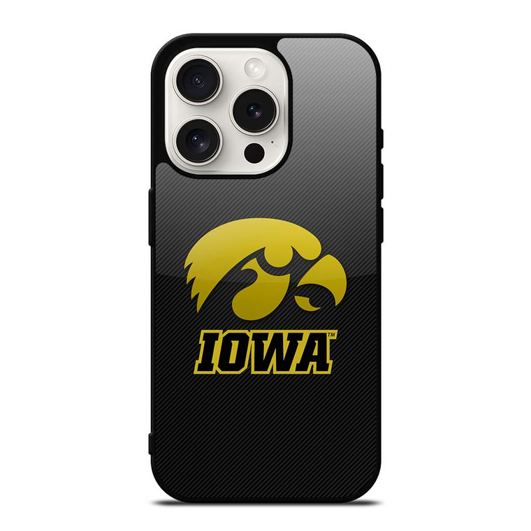 IOWA HAWKEYES CARBON iPhone 15 Pro Case Cover