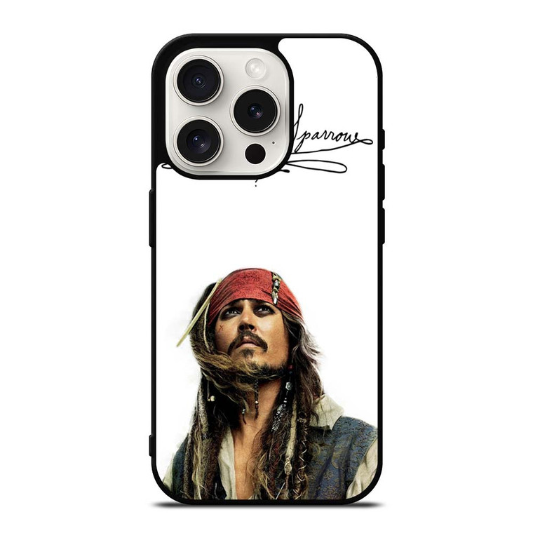 JACK SPARROW SIGNATURE PIRATES OF THE CARIBBEAN  iPhone 15 Pro Case Cover
