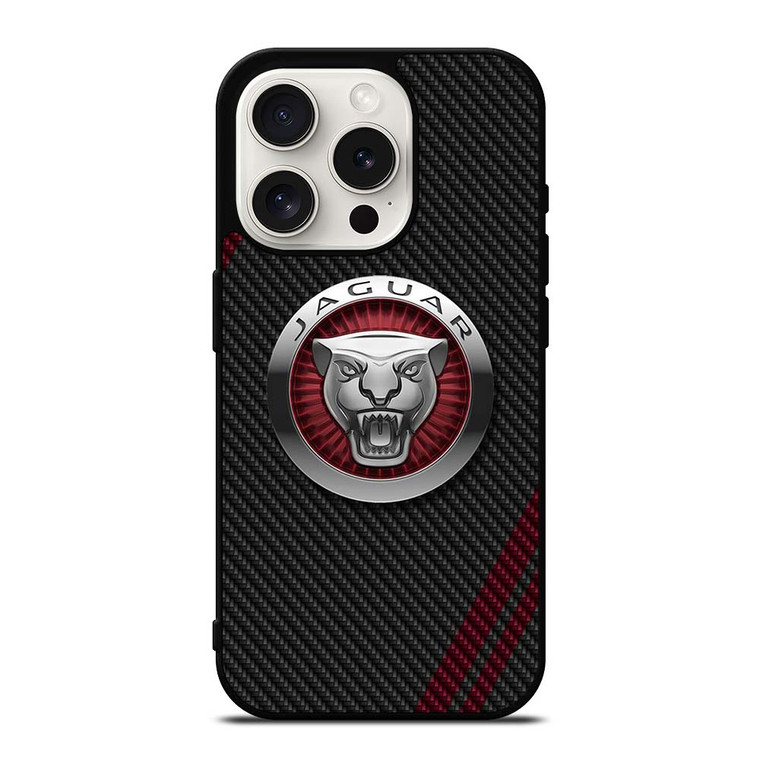 JAGUAR CARBON STRIPE LOGO iPhone 15 Pro Case Cover