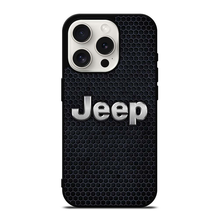 JEEP BLACK METAL LOGO iPhone 15 Pro Case Cover JEEP BLACK METAL LOGO iPhone 15 Pro Case Cover