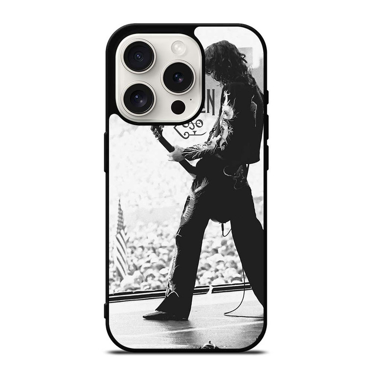 JIMMY PAGE LED ZEPPELIN GUITARIST iPhone 15 Pro Case Cover