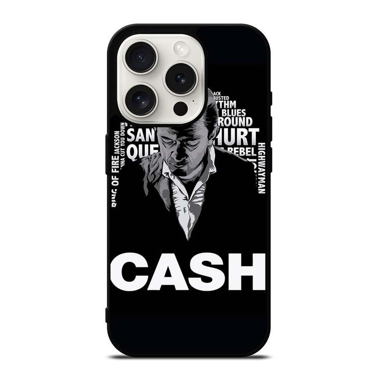 JOHNNY CASH MIDDLE CLIPART iPhone 15 Pro Case Cover