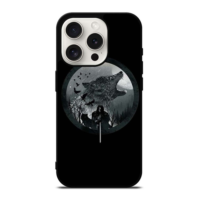 JON SNOW WOLF iPhone 15 Pro Case Cover