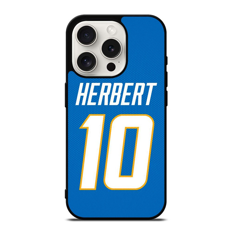 JUSTIN HERBERT LOS ANGELES CHARGERS NFL iPhone 15 Pro Case Cover