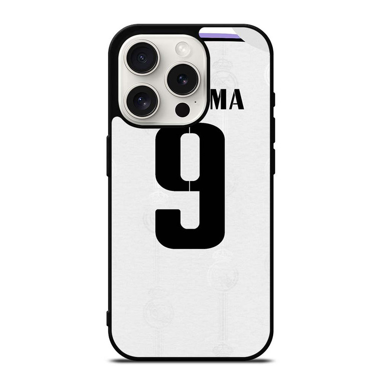 KARIM BENZEMA REAL MADRID 2022 KIT iPhone 15 Pro Case Cover KARIM BENZEMA REAL MADRID 2022 KIT iPhone 15 Pro Case Cover