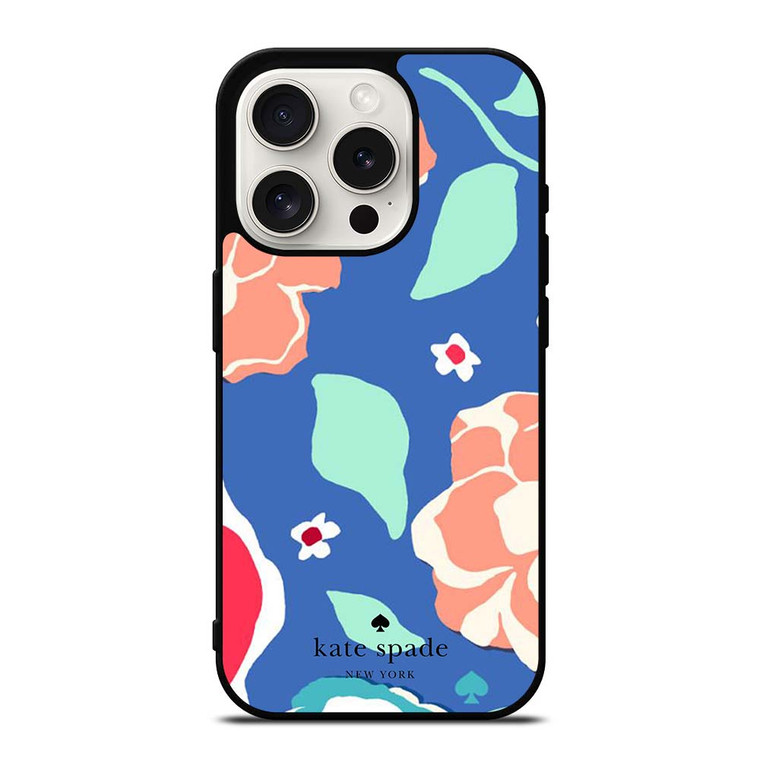 KATE SPADE NEW YORK BLUE FLORAL iPhone 15 Pro Case Cover