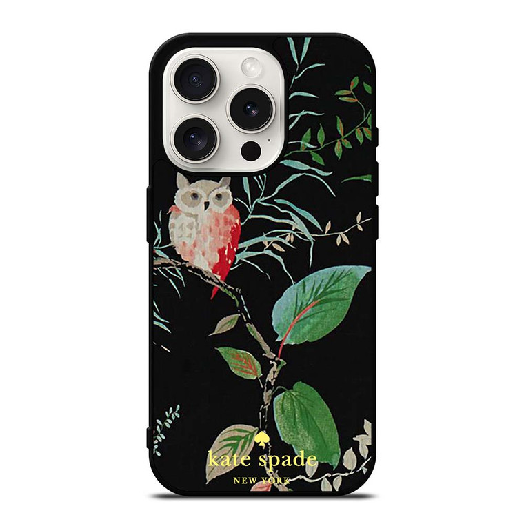 KATE SPADE OWLISH BLACK iPhone 15 Pro Case Cover