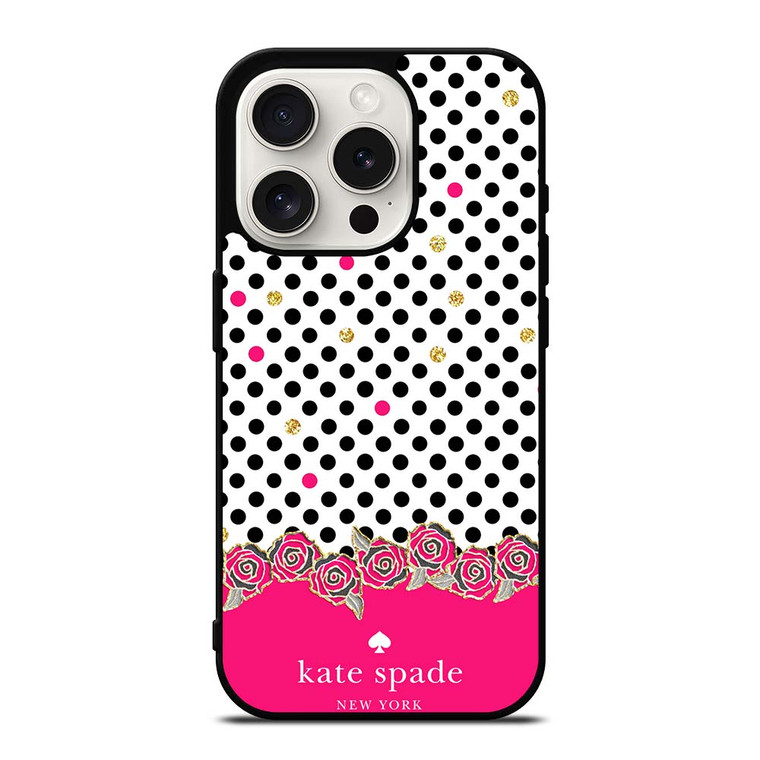 KATE SPADE PINK POLKADOTS iPhone 15 Pro Case Cover