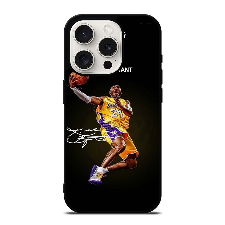 KOBE BRYANT LA LAKERS SIGNATURE iPhone 15 Pro Case Cover