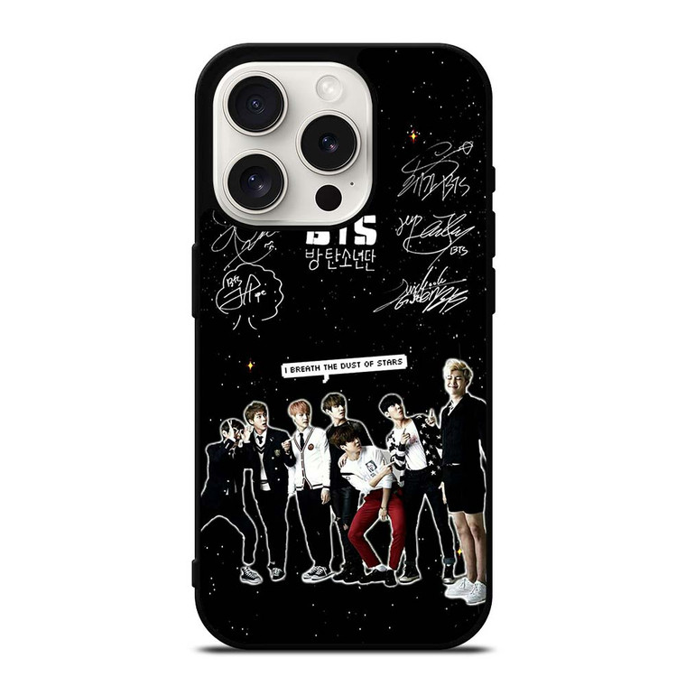 KPOP BANGTAN BOYS BTS SIGNATURE  iPhone 15 Pro Case Cover