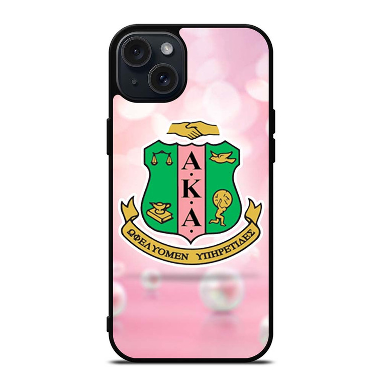 AKA PINK AND GREEN LOGO 2 iPhone 15 Plus Case Cover AKA PINK AND GREEN LOGO 2 iPhone 15 Plus Case Cover