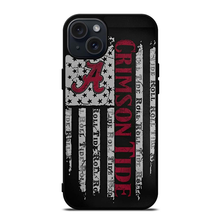 ALABAMA CRIMSON TIDE FLAG MLS iPhone 15 Plus Case Cover
