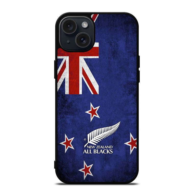 ALL BLACKS NEW ZEALAND FLAG iPhone 15 Plus Case Cover
