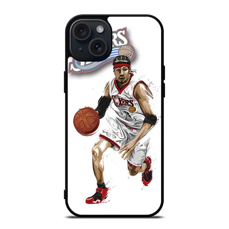 ALLEN IVERSON SIXERS NBA BASKETBALL iPhone 15 Plus Case Cover ALLEN IVERSON SIXERS NBA BASKETBALL iPhone 15 Plus Case Cover