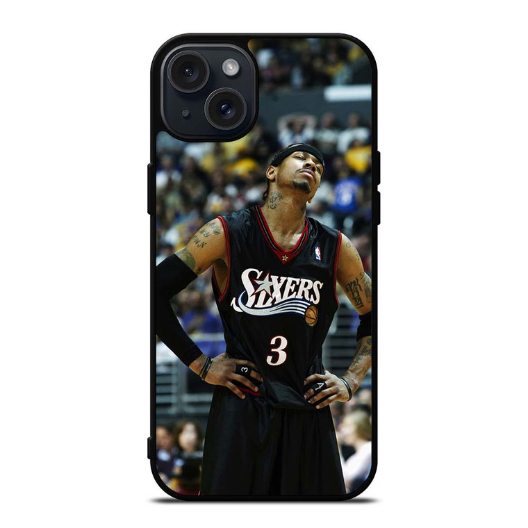 ALLEN IVERSON SIXERS NBA iPhone 15 Plus Case Cover ALLEN IVERSON SIXERS NBA iPhone 15 Plus Case Cover