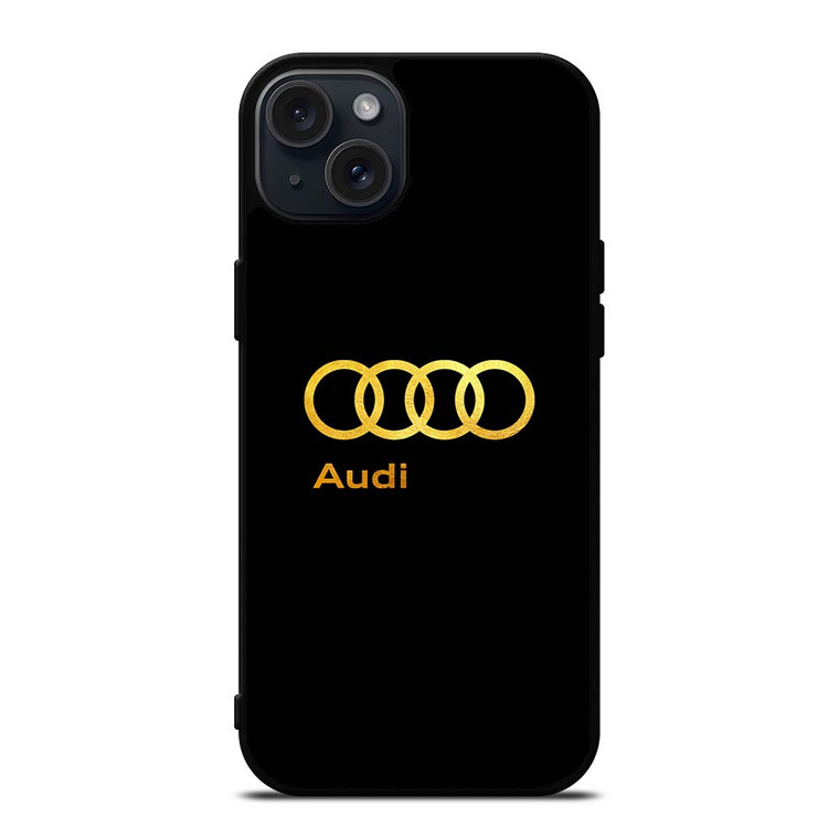 AUDI CAR GOLD LOGO iPhone 15 Plus Case Cover