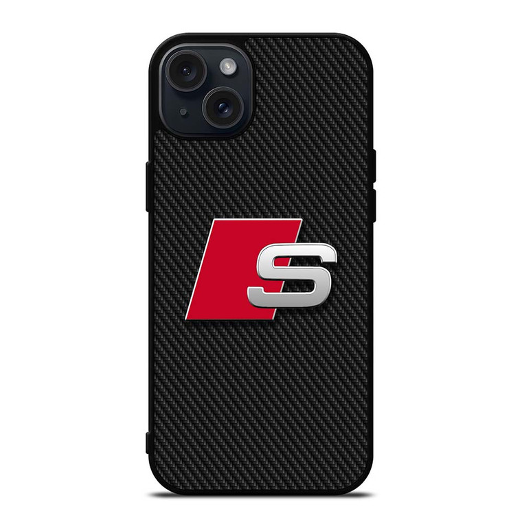 AUDI S CARBON LOGO iPhone 15 Plus Case Cover
