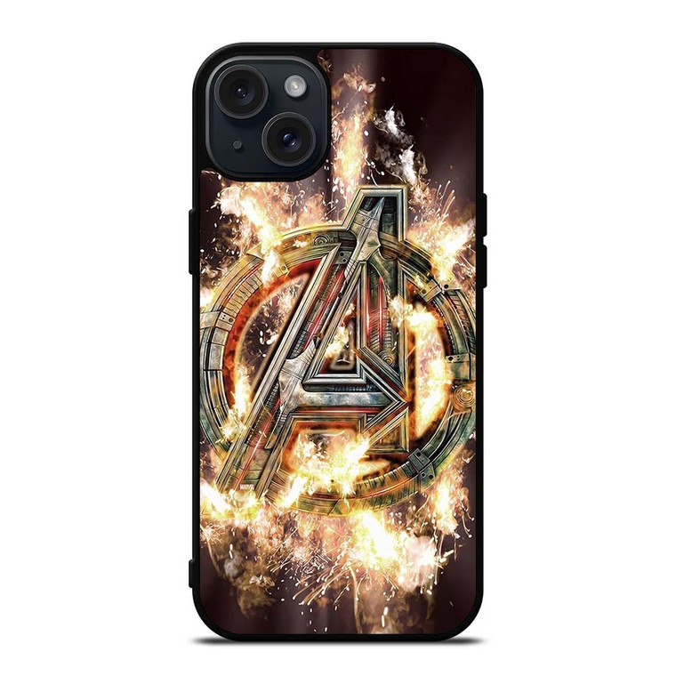 AVENGERS FIRE LOGO iPhone 15 Plus Case Cover
