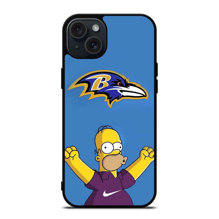 BALTIMORE RAVENS NIKE THE SIMPSONS iPhone 15 Plus Case Cover