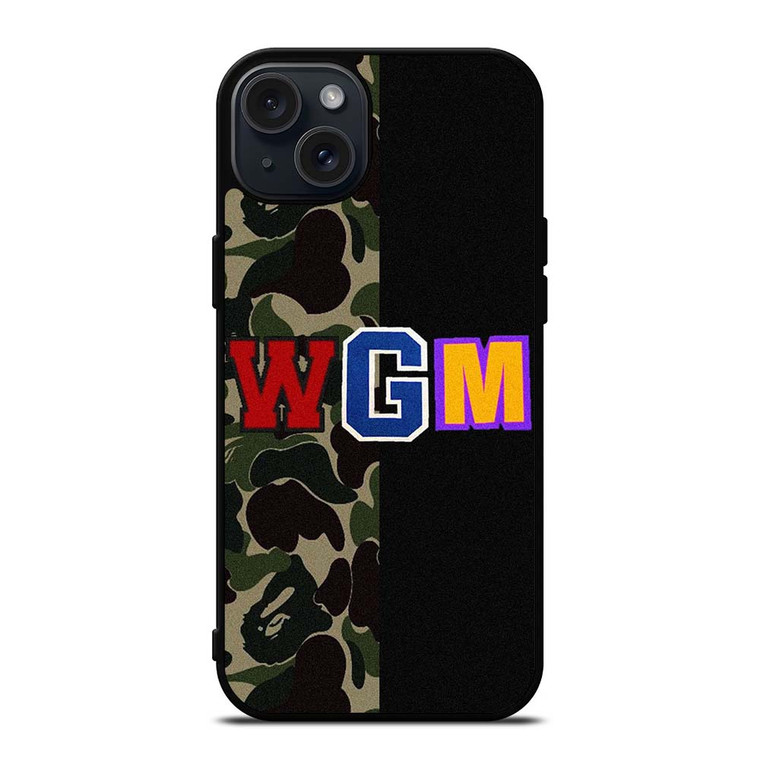 BAPE WGM CAMO iPhone 15 Plus Case Cover