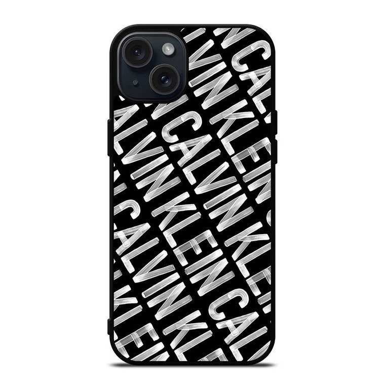 CALVIN KLEIN LOGO PATTERN iPhone 15 Plus Case Cover