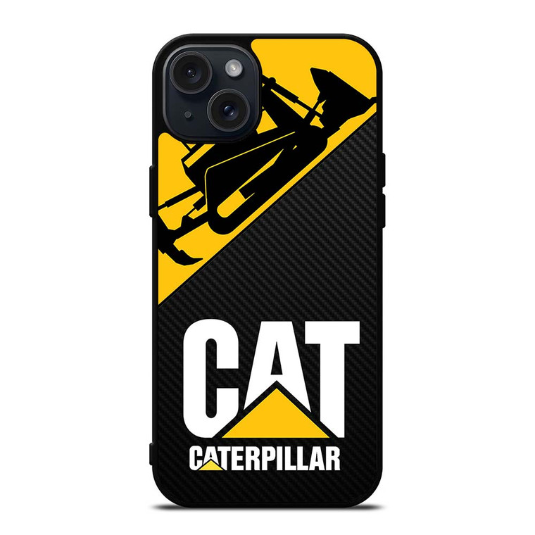 CATERPILLAR CAT BULLDOZER CARBON iPhone 15 Plus Case Cover