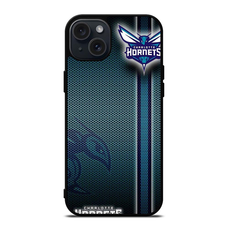 CHARLOTTE HORNETS METAL LOGO iPhone 15 Plus Case Cover