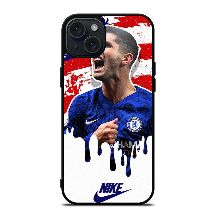 CHRISTIAN PULISIC USA FLAG NIKE iPhone 15 Plus Case Cover
