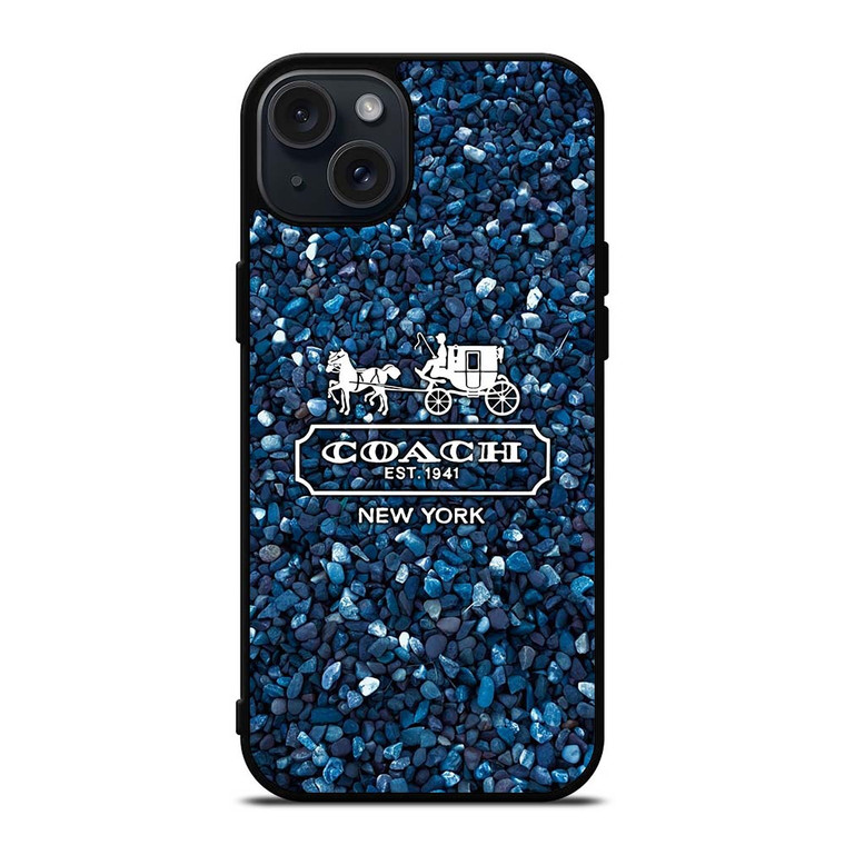 COACH NEW YORK BLUE STONE iPhone 15 Plus Case Cover