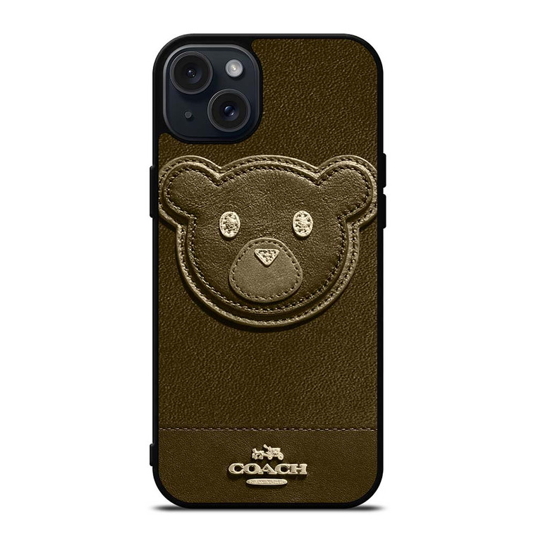 COACH NEW YORK BROWN BEAR iPhone 15 Plus Case Cover