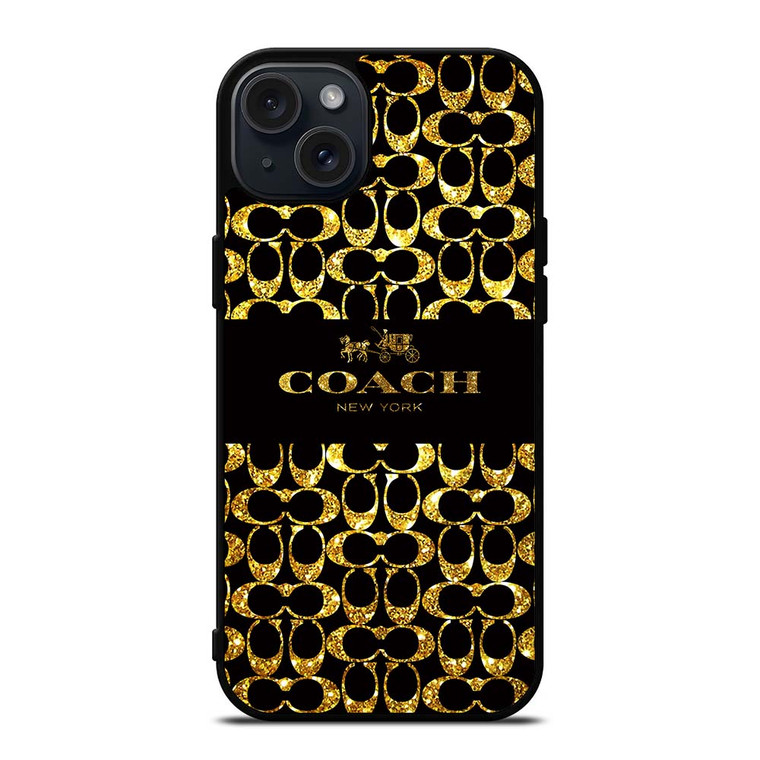 COACH NEW YORK GOLDEN iPhone 15 Plus Case Cover