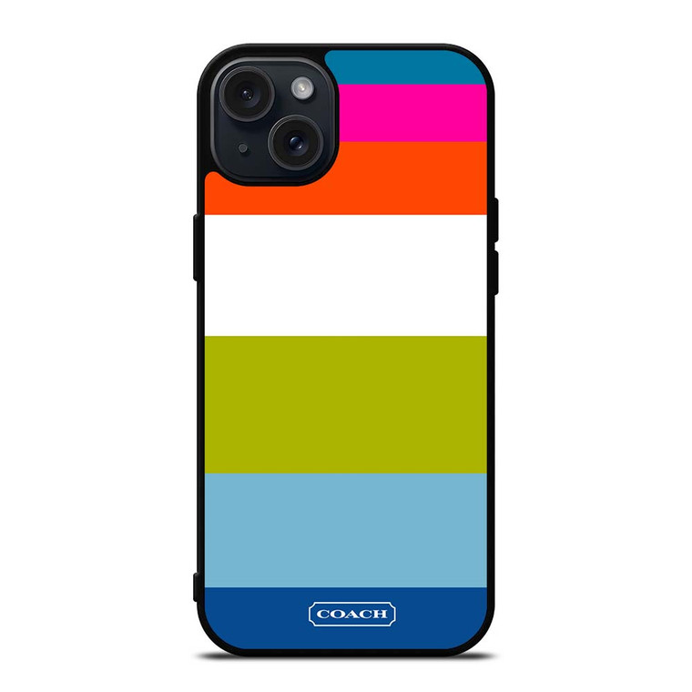 COACH NEW YORK STRIPE 2 iPhone 15 Plus Case Cover