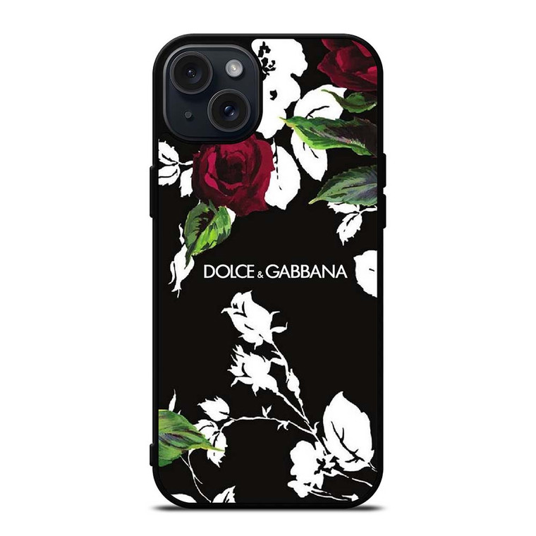 DOLCE AND GABBANA FLOWER iPhone 15 Plus Case Cover