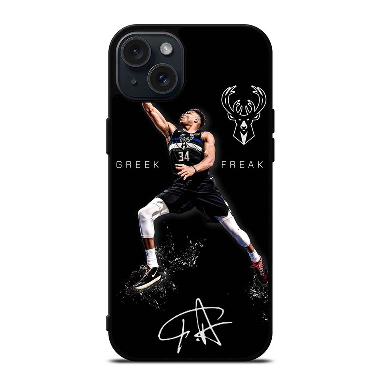 GIANNIS ANTETOKOUNMPO MILWAUKEE BUCKS iPhone 15 Plus Case Cover
