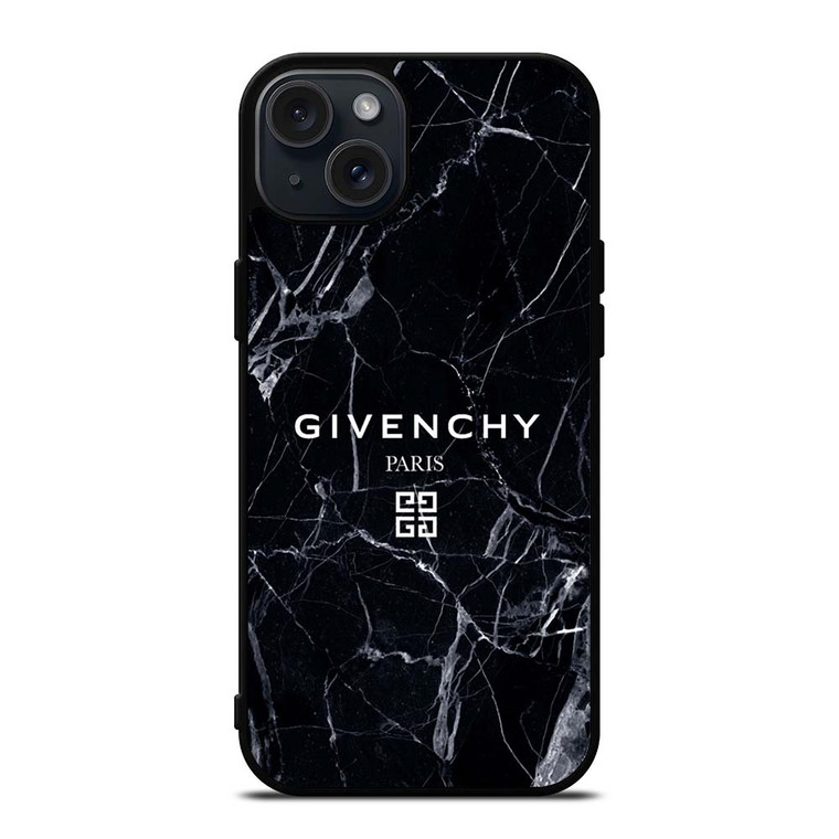 GIVENCHY PARIS MARBLE BLACK iPhone 15 Plus Case Cover