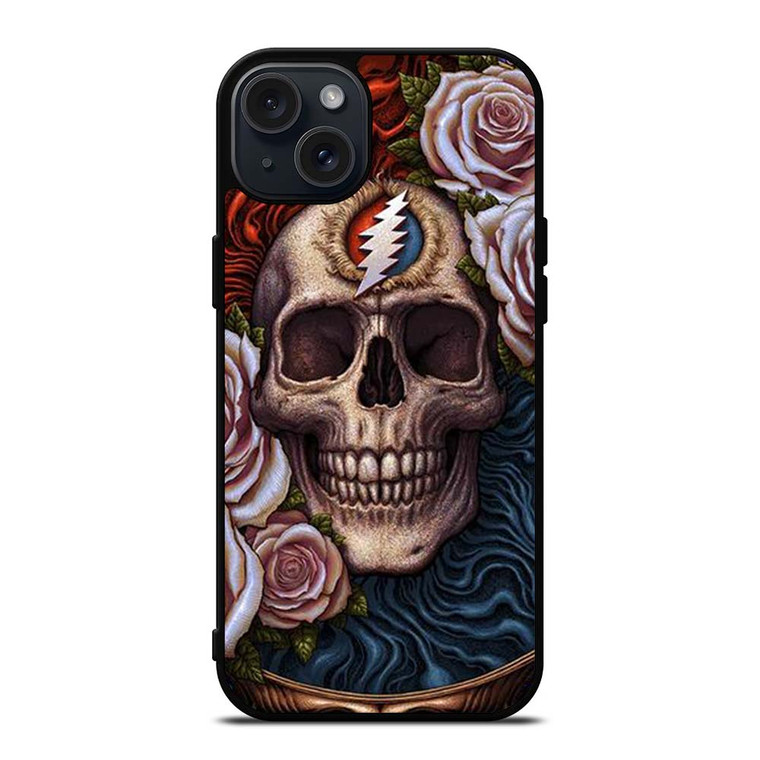 GRATEFUL DEAD SKULL AND ROSE LOGO iPhone 15 Plus Case Cover