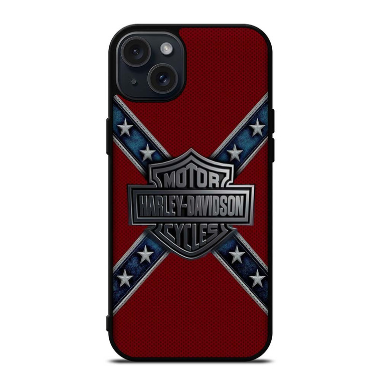 HARLEY DAVIDSON FLAG CARBON iPhone 15 Plus Case Cover