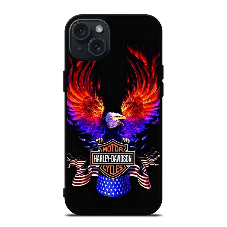 HARLEY DAVIDSON FLAME SWING iPhone 15 Plus Case Cover