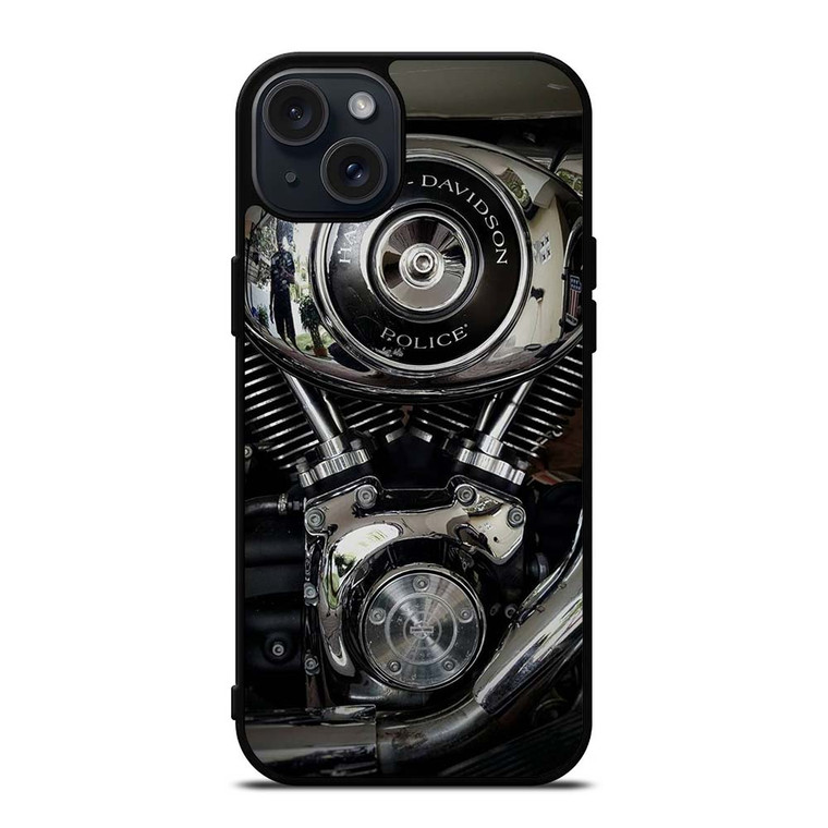 HARLEY DAVIDSON POLICE ENGINE iPhone 15 Plus Case Cover