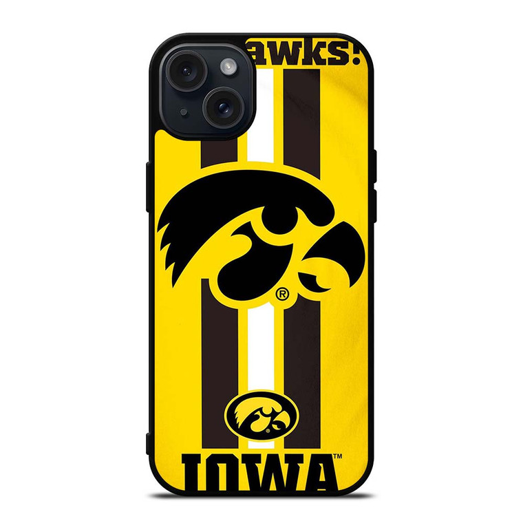 IOWA HAWKEYES FLAG iPhone 15 Plus Case Cover