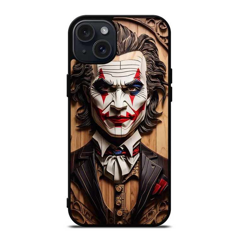 JOKER FACE WOOD iPhone 15 Plus Case Cover