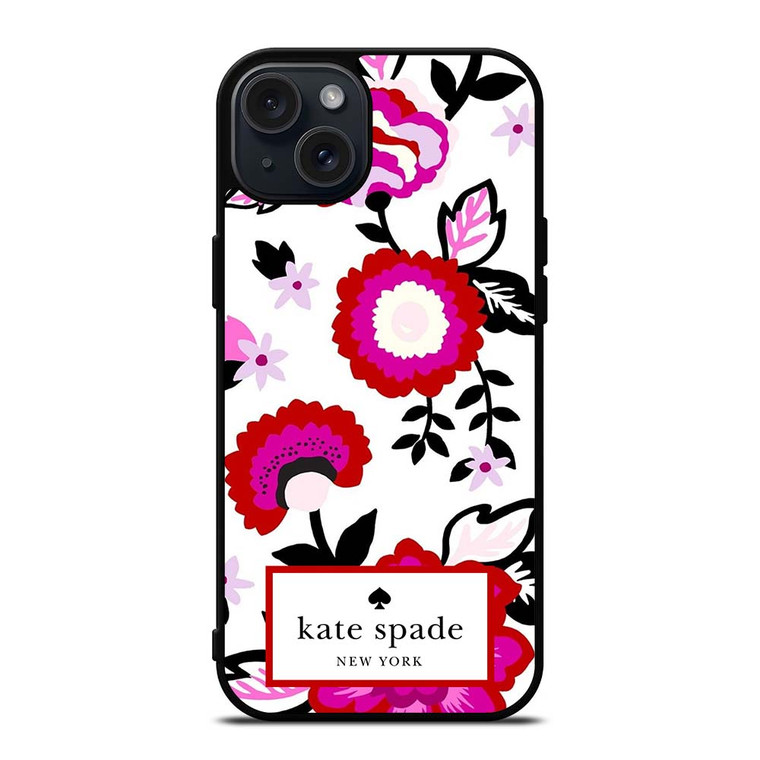 KATE SPADE NEW YORK FLOWER ART iPhone 15 Plus Case Cover KATE SPADE NEW YORK FLOWER ART iPhone 15 Plus Case Cover