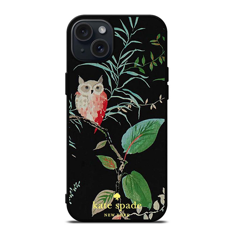 KATE SPADE OWLISH BLACK iPhone 15 Plus Case Cover