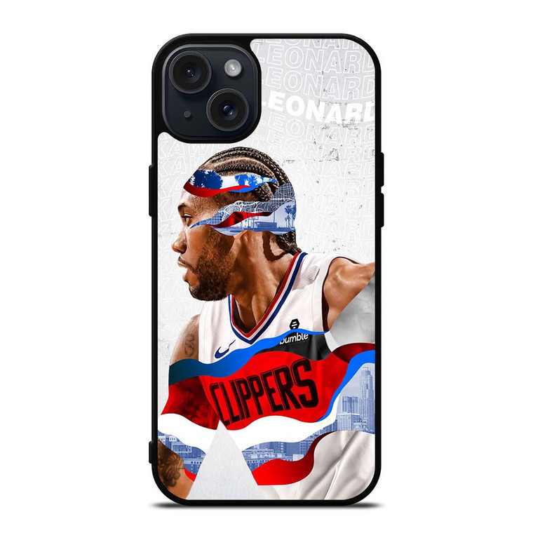 KAWHI LEONARD LOS ANGELES CLIPPERS iPhone 15 Plus Case Cover