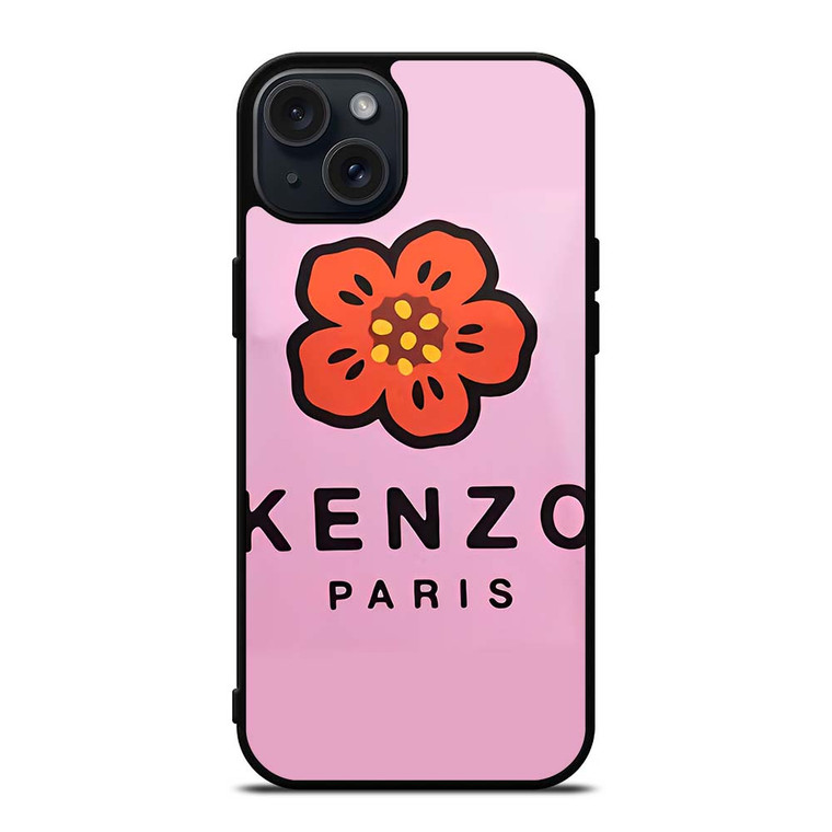 KENZO PARIS PINK FLOWER iPhone 15 Plus Case Cover