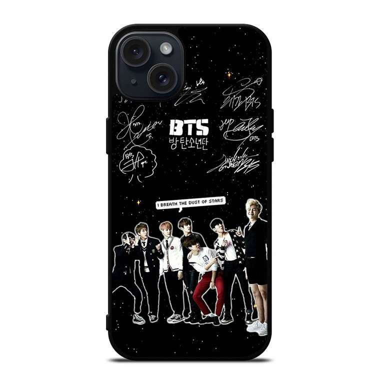 KPOP BANGTAN BOYS BTS SIGNATURE  iPhone 15 Plus Case Cover KPOP BANGTAN BOYS BTS SIGNATURE  iPhone 15 Plus Case Cover
